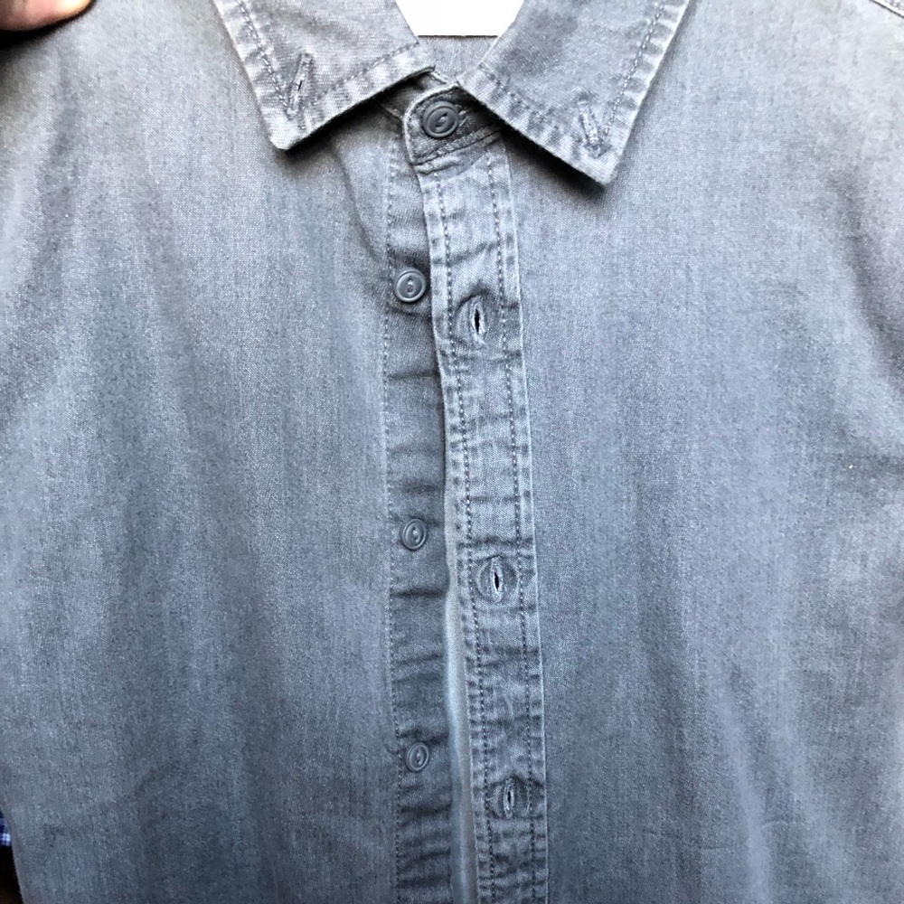 Men’s denim button up shirt!
